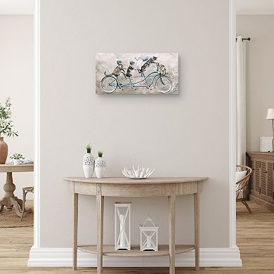 Tandem Cats Canvas Wall Art