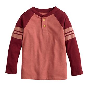 Baby & Toddler Boy Jumping Beans® Long Sleeve Varsity Raglan Henley Tee