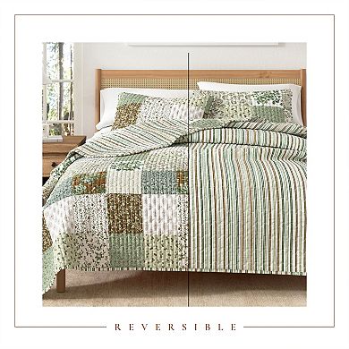 Madelinen® Patchwork Style Reversible Quilt Set with Shams