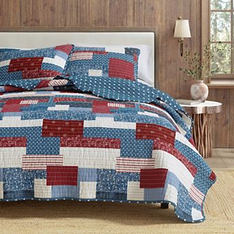 Madelinen® Americana Reversible Quilt Set with Shams