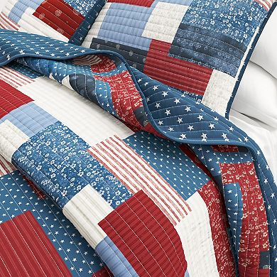Madelinen® Americana Reversible Quilt Set with Shams