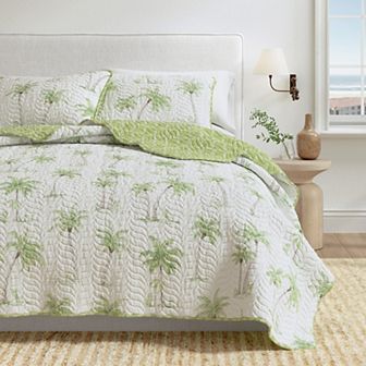 Madelinen® Palm Tree Reversible Quilt Set with Shams