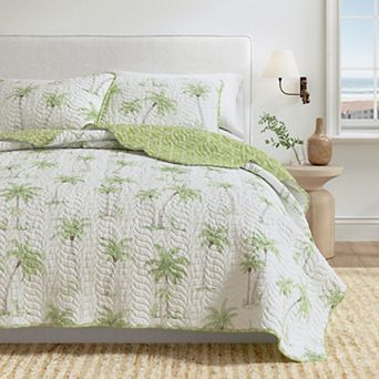 Madelinen® Palm Tree Reversible Quilt Set with Shams