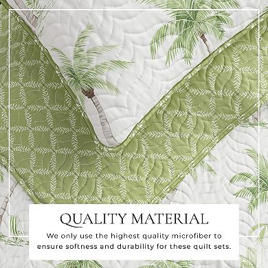Madelinen® Palm Tree Reversible Quilt Set with Shams