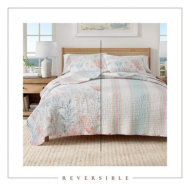 Madelinen® Coastal Coral Reef Reversible Quilt Set with Shams
