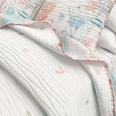 Madelinen® Coastal Coral Reef Reversible Quilt Set with Shams