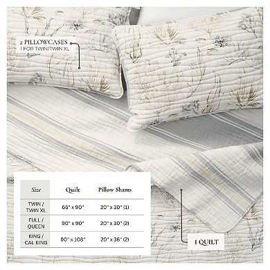 Madelinen® Coastal Coral Reversible Quilt Set with Shams