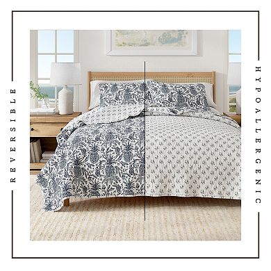 Madelinen® Tropical Pineapple Cotton Quilt Set with Shams