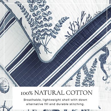 Madelinen® Coastal Motif Cotton Quilt Set with Shams