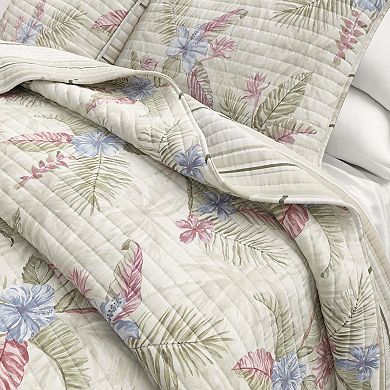 Madelinen® Tropical Palm Cotton Quilt Set with Shams