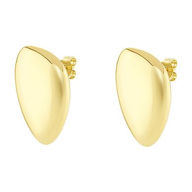 PRIMROSE 14k Gold Flash Plated Polished Geometric Stud Earrings