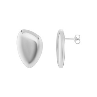 PRIMROSE 14k Gold Flash Plated Polished Geometric Stud Earrings