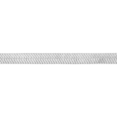 PRIMROSE 6 mm Flat Herringbone Bracelet