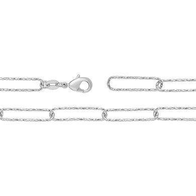 PRIMROSE Textured Paperclip Link Chain Necklace