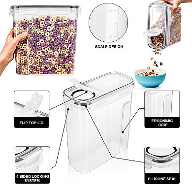 Sorbus 6 Pack (4L/16.9 Cups) Airtight Food Storage Dispensers