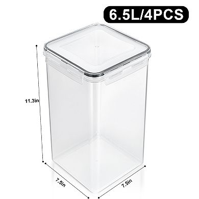 Sorbus 4 Pack (6.5L/219.79 Oz) Airtight Food Storage Containers