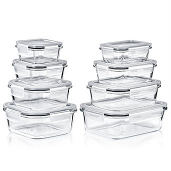 Sorbus 16 pc Glass Food Storage Containers with Lids