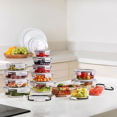 Sorbus 28-Piece Glass Food Storage Containers with Lids