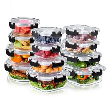 Sorbus 24 pc Glass Food Storage Containers with Lids
