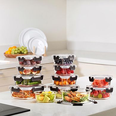 Sorbus 24-Piece Glass Food Storage Containers with Lids