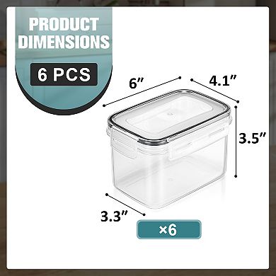 Sorbus 6 Pack (0.8L/27.05 Oz) Airtight Food Storage Containers