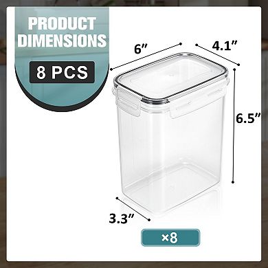 Sorbus 8 Pack (1.6L/54.10 Oz) Airtight Food Storage Containers