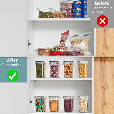 Sorbus 8 Pack (1.6L/54.10 Oz) Airtight Food Storage Containers