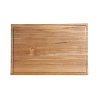 Kenosha 29 Inch Acacia Wood Cutting Board with Groove Handles