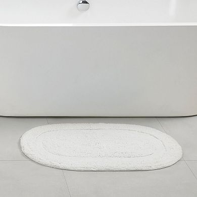Kate Aurora Spa Retreat 100 Percent Pile Cotton 2 Piece Oval Bath Rug Set