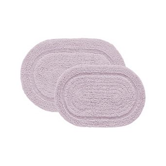 Kate Aurora Spa Retreat 100 Percent Pile Cotton 2 pc Oval Bath Rug Set