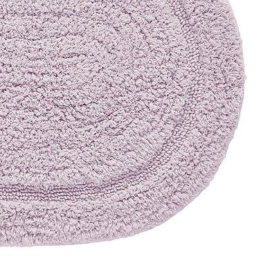 Kate Aurora Spa Retreat 100 Percent Pile Cotton 2 Piece Oval Bath Rug Set
