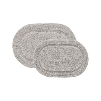 Kate Aurora Spa Retreat 100 Percent Pile Cotton 2 pc Oval Bath Rug Set