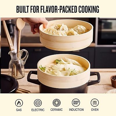 Alva Nori 2.5qt Enameled Cast Iron Dutch Oven, Mini Cocotte