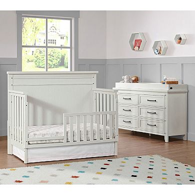 Soho Baby Ellison Premium 4-in-1 Convertible Crib – Flat-Top Headboard