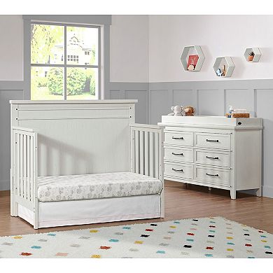 Soho Baby Ellison Premium 4-in-1 Convertible Crib – Flat-Top Headboard