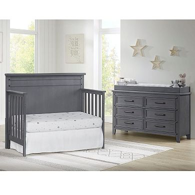 Soho Baby Ellison Premium 4-in-1 Convertible Crib – Flat-Top Headboard