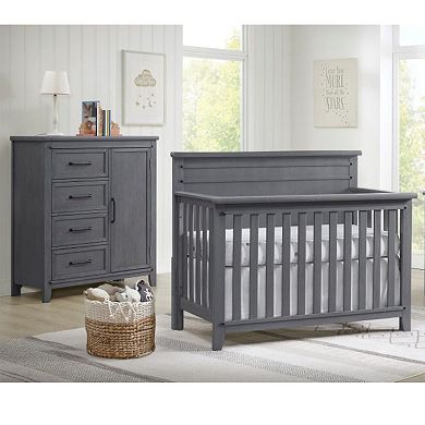 Soho Baby Ellison Premium 4-in-1 Convertible Crib – Flat-Top Headboard