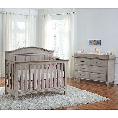 Soho Baby Chandler Premium 4-in-1 Convertible Crib – Curved Headboard