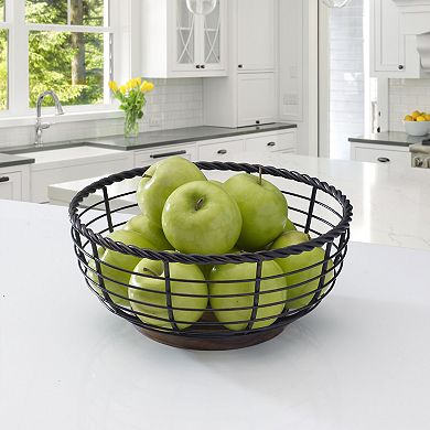 Gourmet Basics Rope Centerpiece Fruit Storage Basket