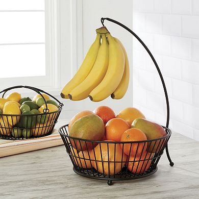 Gourmet Basics Tully 2-Tier Basket with Banana Hook