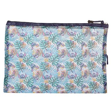 Disney Stitch Hawaiian Print 3-pc. Travel Pouch Set
