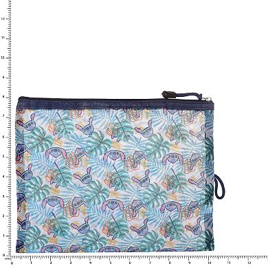 Disney Stitch Hawaiian Print 3-pc. Travel Pouch Set