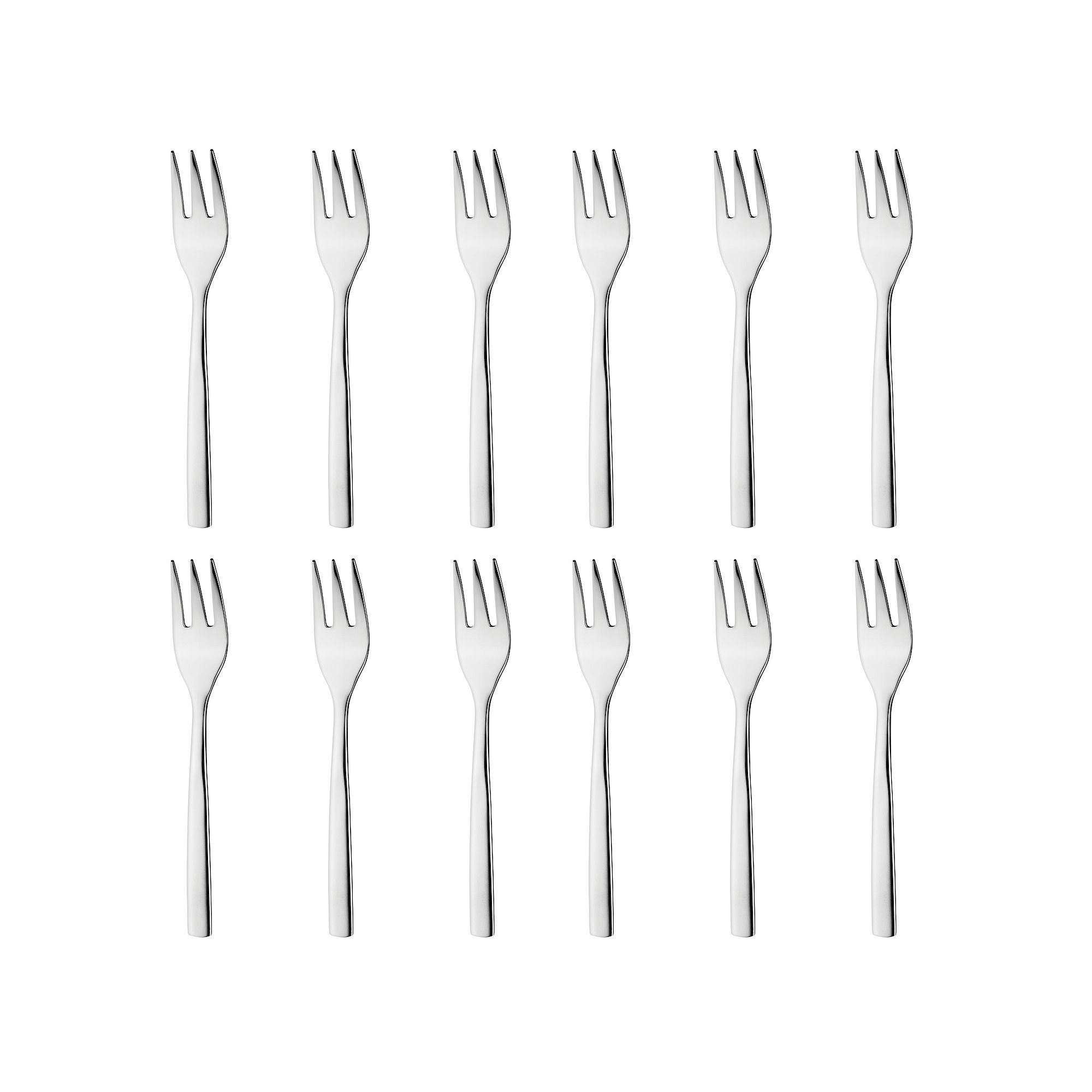 BergHOFF Essentials 12-Piece Stainless Steel Cake Fork Set, Pure