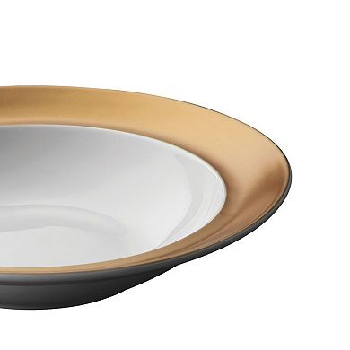 BergHOFF GEM 3-Piece Black and Gold Porcelain Plate Set