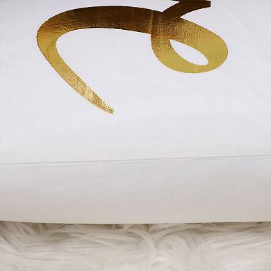 Gold Stamping Soft Square Throw Pillow Covers Set Love Letter 2Pcs