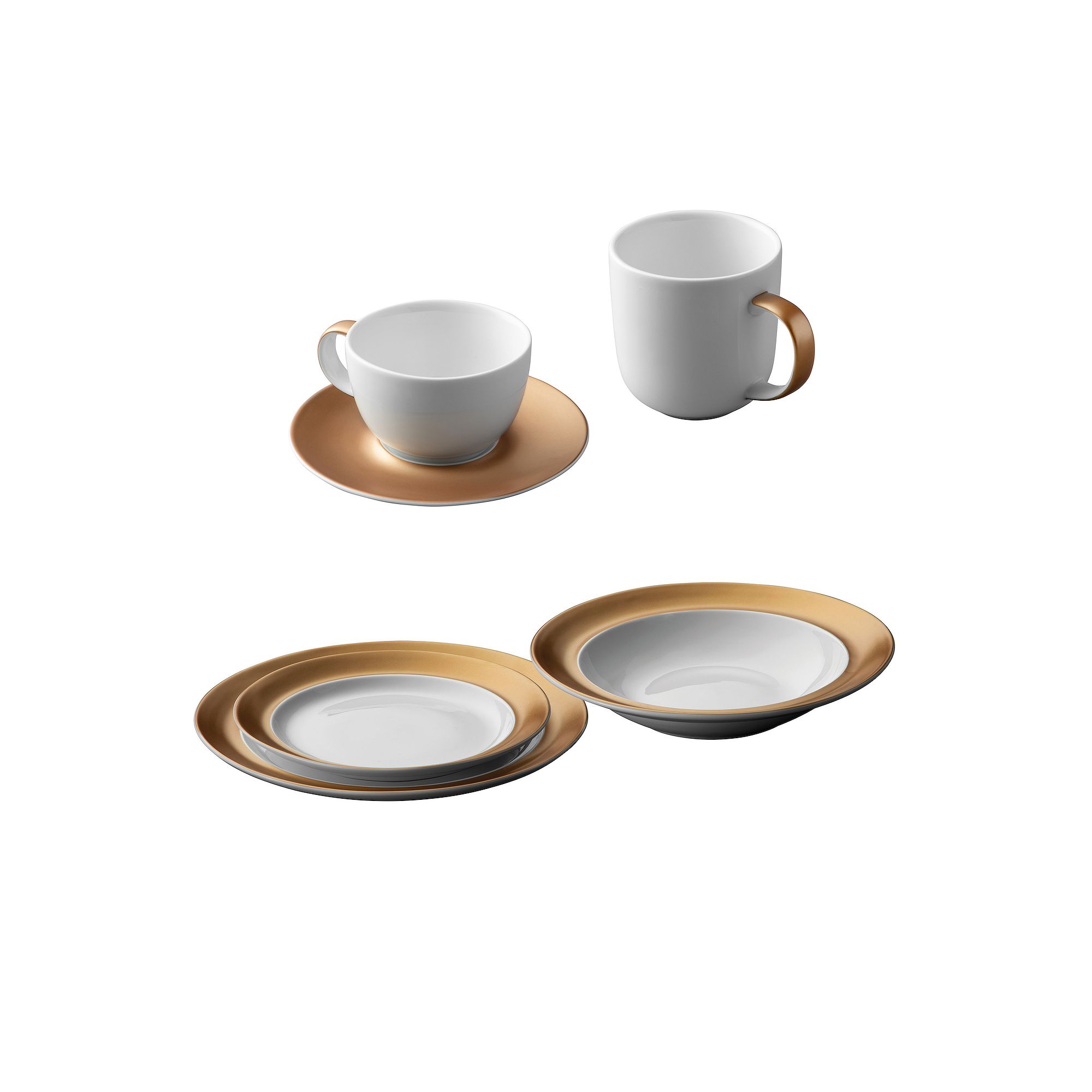 BergHOFF GEM Porcelain 6-Piece Dinnerware Place Setting, Multi