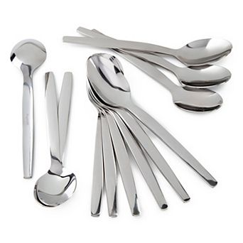 BergHOFF Essentials 12 pc Quadro Stainless Steel Soup Spoon Set