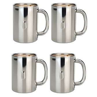 BergHOFF 4 pc 18/10 Stainless Steel 12oz. Coffee Mug Set