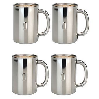 BergHOFF 4 pc 18/10 Stainless Steel 12oz. Coffee Mug Set