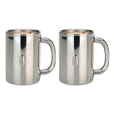 BergHOFF 4-Piece 18/10 Stainless Steel 12oz. Coffee Mug Set